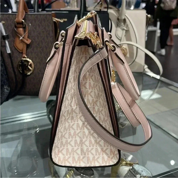 Michael Kors Sheila Medium Center Zip Satchel Bag - Picture 12 of 16